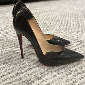 Christian Louboutin- So Kate Patent Pointed-Toe Red Sole Pump